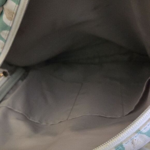 Pottery Barn Teen Aqua Gold Metallic Leopard Backpack - Picture 7 of 9